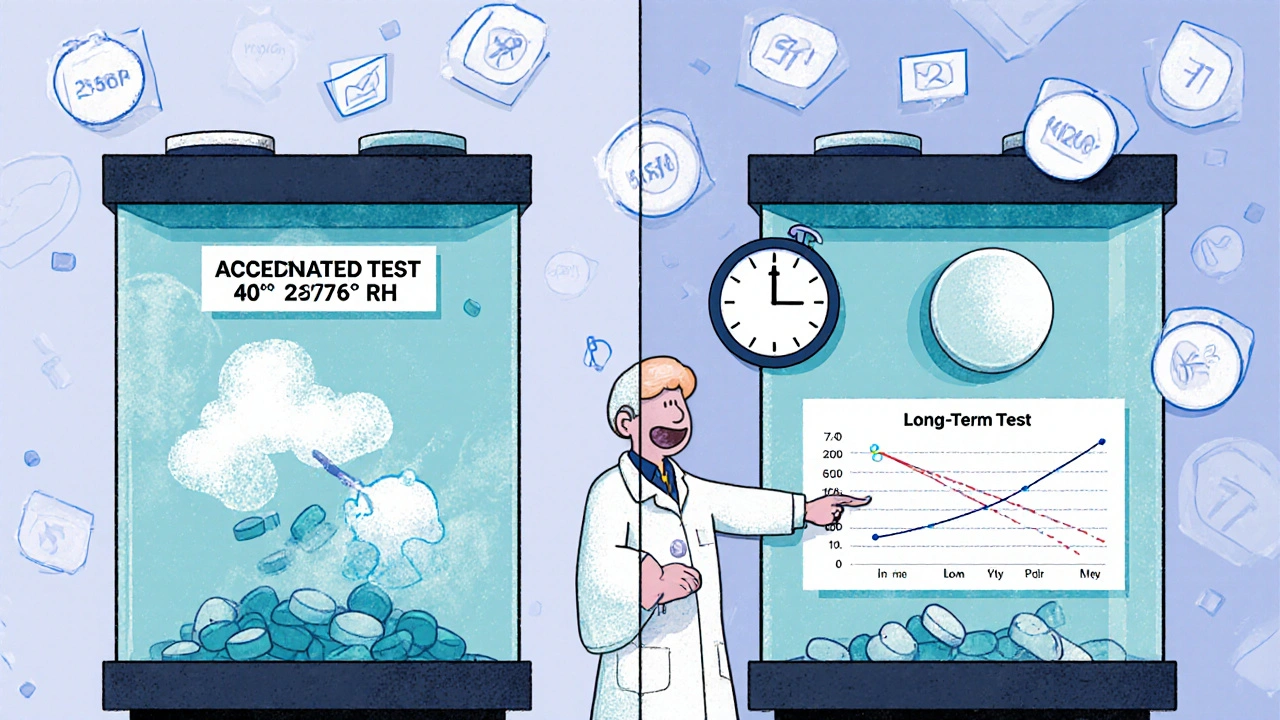 Two stability chambers showing contrasting conditions with data graphs between them.
